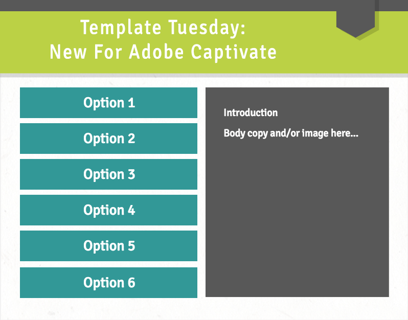 Template Tuesday: New For Adobe Captivate » eLearning Templates thumbnail