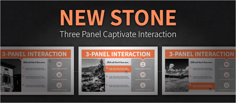 The New Stone Three Panel Captivate Interaction - eLearning Brothers thumbnail